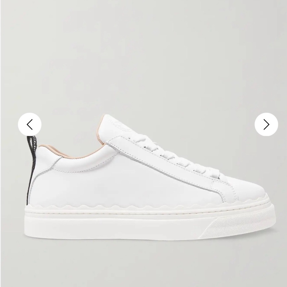 Chloe Lauren scalloped leather sneakers